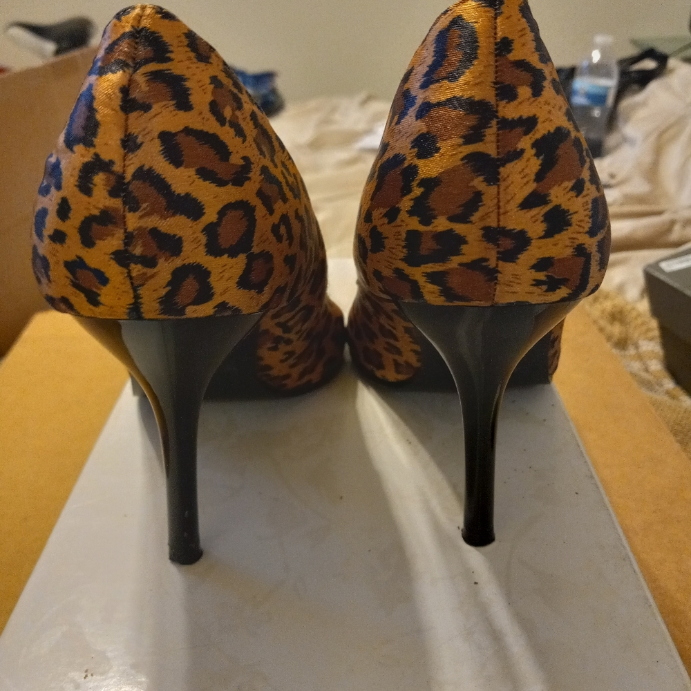 Leopard skin high heels